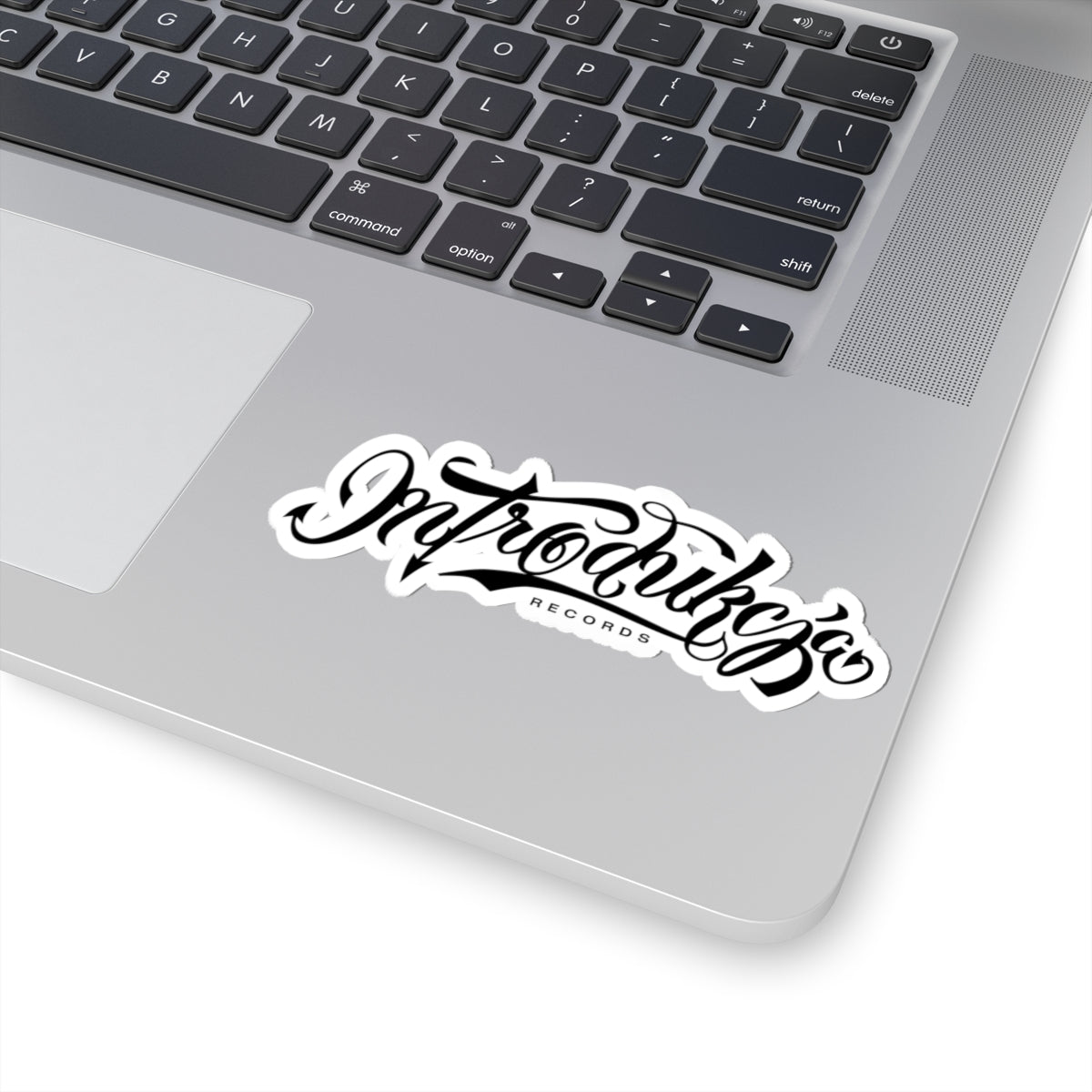 Introdukcja Records Logo Sticker | Handmade Calligraphy Design | Glossy Vinyl Decal